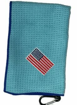 Joseph Elliott USA Embroidered Flag 18" X 18" Micro Fiber Towels -Golf Accessories Shop JE14