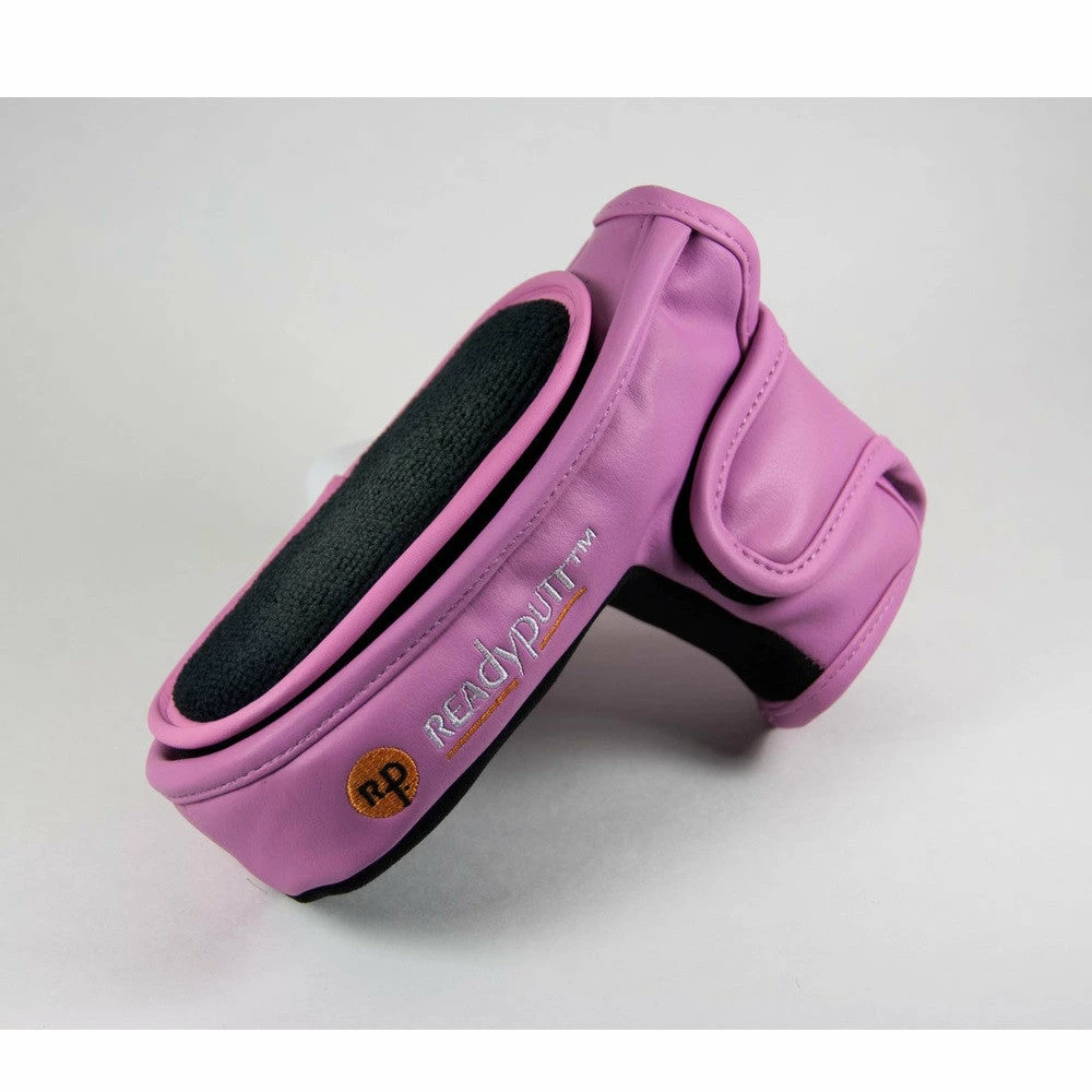 ReadyPutt Blade Mid-Mallet Putter Head Cover With Ball Cleaner - Pink 1 ReadyPutt Blade Mid-Mallet Putter Head Cover With Ball Cleaner - Pink