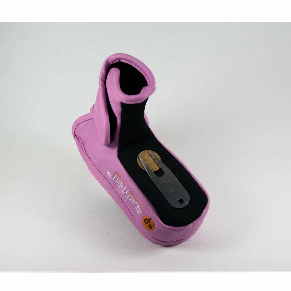 ReadyPutt Blade Mid-Mallet Putter Head Cover With Ball Cleaner - Pink 3 ReadyPutt Blade Mid-Mallet Putter Head Cover With Ball Cleaner - Pink - Image 3