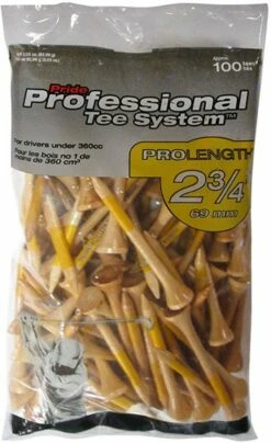 Pride Professional Tee System ProLength Golf Tees 26 Pride Professional Tee System ProLength Golf Tees -Golf Accessories Shop PTS ProLength Natural Yellow 2.75 100
