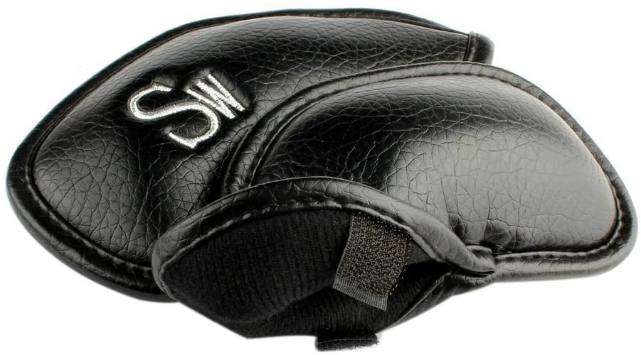 Volf Golf Black Synthetic Leather Iron Covers Set 4 Volf Golf Black Synthetic Leather Iron Covers Set - Image 4