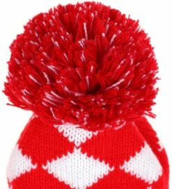 Volf Golf Knit Red White Diamond Headcover Set 6 Volf Golf Knit Red White Diamond Headcover Set -Golf Accessories Shop VolfGolfHeadcovers KnitRedSet2