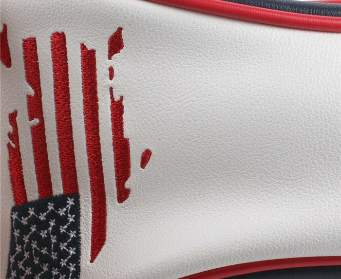 Volf Golf Red White Blue Leather USA Headcovers 6 Volf Golf Red White Blue Leather USA Headcovers - Image 6