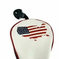 Volf Golf Red White Blue Leather USA Headcovers 16 Volf Golf Red White Blue Leather USA Headcovers -Golf Accessories Shop VolfGolfHeadcovers USAFairway0