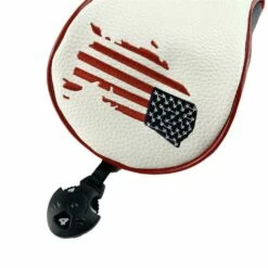 Volf Golf Red White Blue Leather USA Headcovers 18 Volf Golf Red White Blue Leather USA Headcovers -Golf Accessories Shop VolfGolfHeadcovers USAFairway2