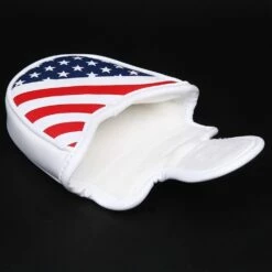 Volf Golf Red White Blue Synthetic Leather USA Mallet Putter Cover -Golf Accessories Shop VolfGolfHeadcovers USAMalletPutter5