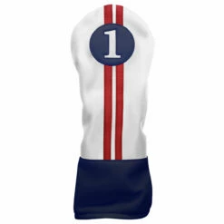 Sahara Retro Vintage Driver Headcovers -Golf Accessories Shop drv hc red white blue