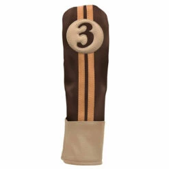 Sahara Retro Vintage #3 Fairway Wood Headcovers 18 Sahara Retro Vintage #3 Fairway Wood Headcovers -Golf Accessories Shop fw 3 hc chocolate tan