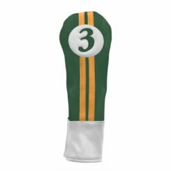 Sahara Retro Vintage #3 Fairway Wood Headcovers 20 Sahara Retro Vintage #3 Fairway Wood Headcovers -Golf Accessories Shop green yellow hc fw 3