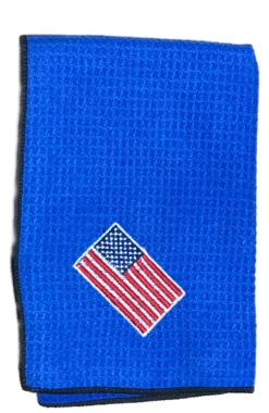 Joseph Elliott USA Embroidered Flag 18" X 18" Micro Fiber Towels -Golf Accessories Shop je10