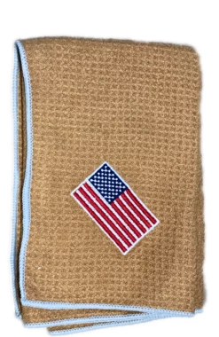 Joseph Elliott USA Embroidered Flag 18" X 18" Micro Fiber Towels -Golf Accessories Shop je12
