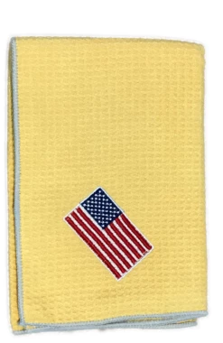 Joseph Elliott USA Embroidered Flag 18" X 18" Micro Fiber Towels -Golf Accessories Shop je4