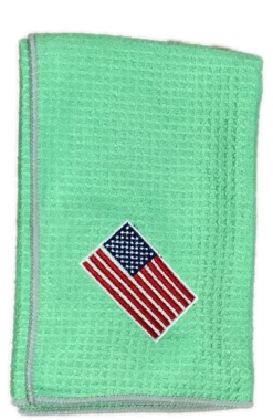 Joseph Elliott USA Embroidered Flag 18" X 18" Micro Fiber Towels -Golf Accessories Shop je7