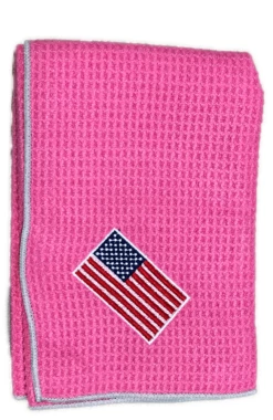 Joseph Elliott USA Embroidered Flag 18" X 18" Micro Fiber Towels -Golf Accessories Shop je8