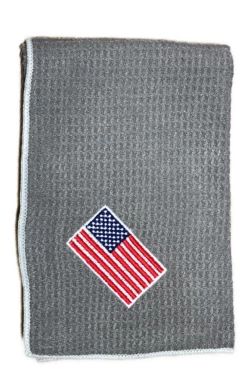 Joseph Elliott USA Embroidered Flag 18" X 18" Micro Fiber Towels -Golf Accessories Shop je9